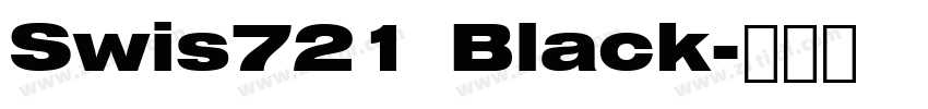 Swis721 Black字体转换